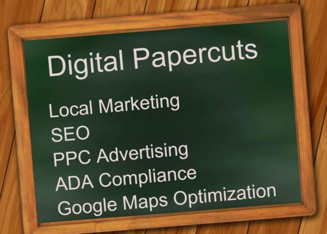 chalkboard digital papercuts local marketing seo ppc advertising ada compliance google map optimization