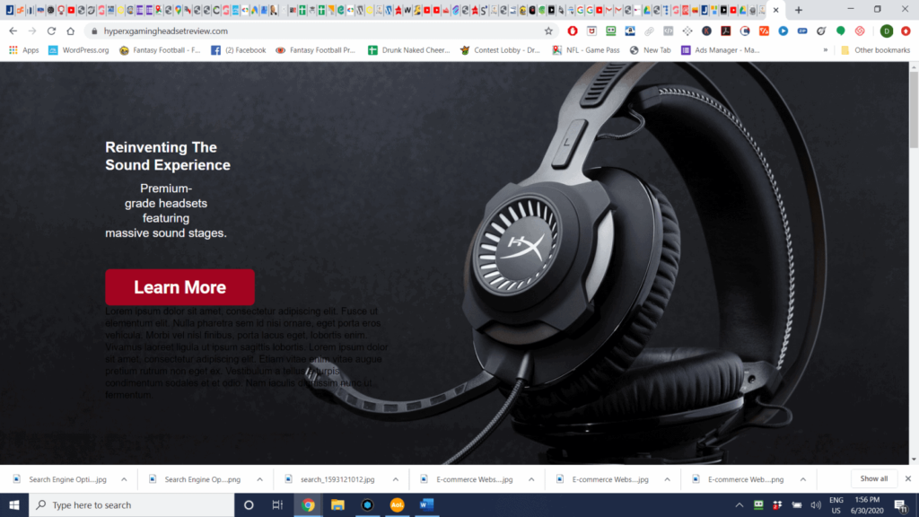 HyperX Gaming Headset Review Landing Page