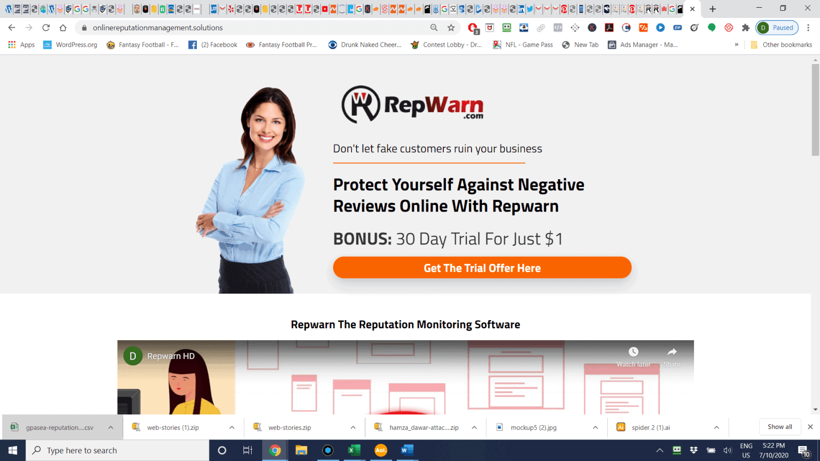 repwarn online reputation management solutions