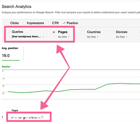 google search console pages