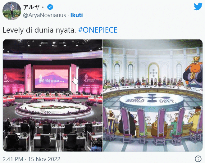 Nonton film Viral Warga Twitter sebut KTT G20 Bali Mirip Pertemuan Reverie di Anime One Piece terbaru di Dutamovie21 Nonton film Viral Warga Twitter sebut KTT G20 Bali Mirip Pertemuan Reverie di Anime One Piece terbaru di Dutamovie21